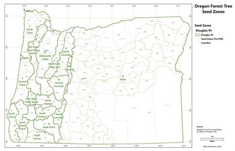 Seed Zone Maps of Oregon – Oregon Forest Management Planning