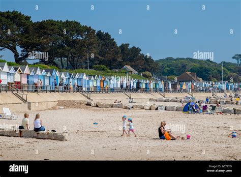 Beach And Beach Huts At Highcliffe Dorset England Stock Photo Alamy