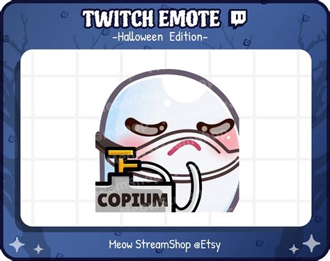 Twitch Emote Cute Ghost Copium Emote Kawaii Spooky Ghost Etsy In