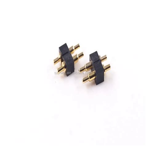 Spring Loaded Pogo Pin Connector 2 Position 2 54 Mm Pitch 7 5 Mm Height