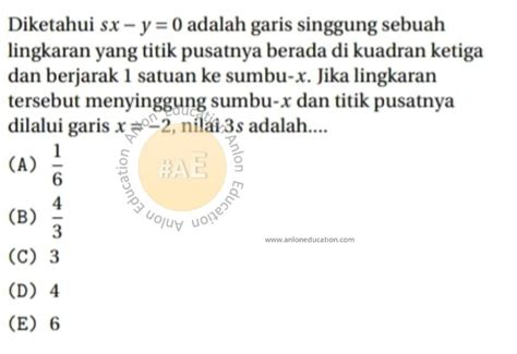 Bank Soal Lingkaran Simak Ui Matematika Ipa Saintek Anlon Education