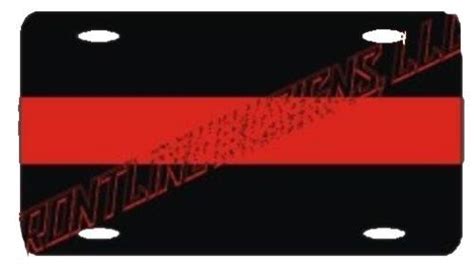 Red Line License Plate Frontline Designs Llc