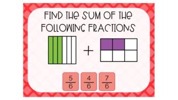 Adding Fractions Boom Cards A H By Texas Teacher Abroad