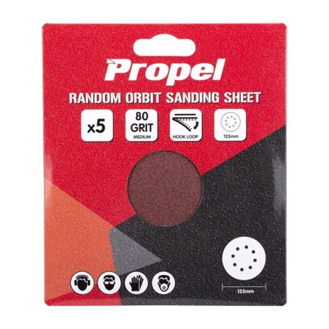 Eccentric Sanding Paper Medium 125mm Pk5 Propel Tools