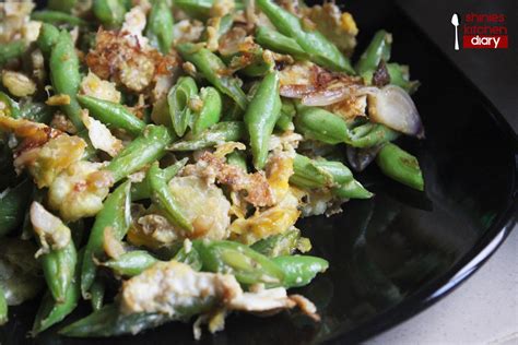 Stir Fry Frenchbeans With Egg Shinies Kitchen Diary