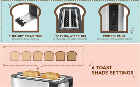 Elite Gourmet Ect 3100 Maxi Matic 4 Slice Long Toaster With Extra Wide Slot For Bread