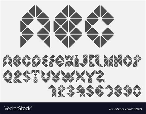 Original Mosaic Alphabet Royalty Free Vector Image