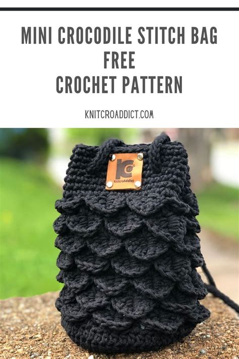 Crocodile Stitch Crochet Bag FREE Pattern Crocodile Stitch Crochet