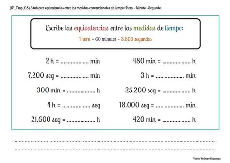 Unidades De Tiempo Educaci N Primaria