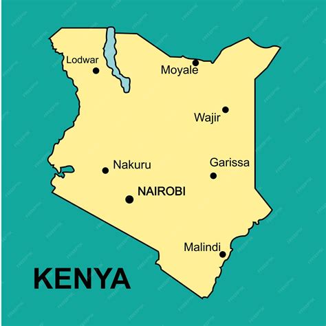 Premium Photo | Kenya country map