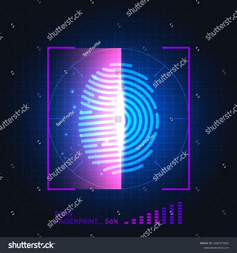 Fingerprint Biometric Scanner Digital Identification Finger Stock