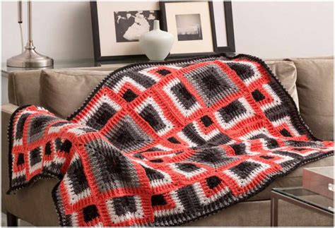 Dynamic Throw With Squares Free Crochet Pattern We Love Crochet