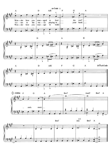 LADY MADONNA Easy Piano Sheet music | Easy Sheet Music