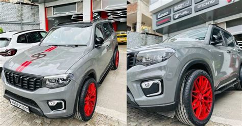 Indias First Nardo Grey Mahindra Scorpio N 7 Seat Suv Rides On Bright