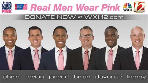 Real Men Wear Pink Wxii 12 News Anchors Raising Money For Breast