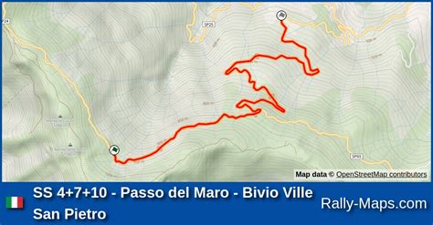 SS 4 7 10 Passo Del Maro Bivio Ville San Pietro Stage Map Rally