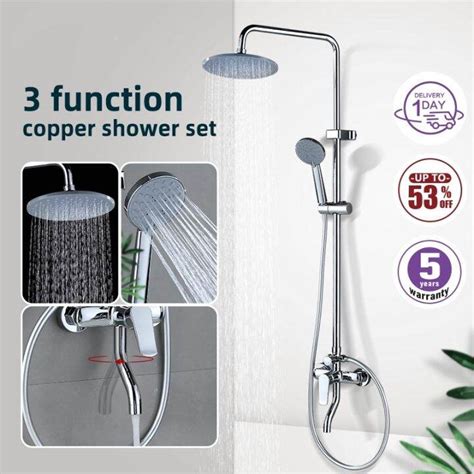 Rainfall Shower Set Stainless Steel Cold Hot Bathroom Shower With Faucet In Shower Set
