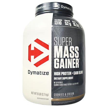 Dymatize Super Mass Gainer Cookies And Cream 6 Lbs SupplementsGeeks