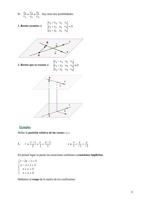 Posiciones De Rectas Y Planos Pdf