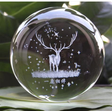 Wholesale Transparent 80mm Crystal Glass Ball Custom Laser Engraving 3D