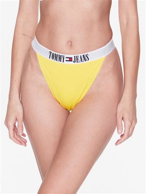 Tommy Jeans Dół od bikini UW0UW04087 Żółty Modivo pl