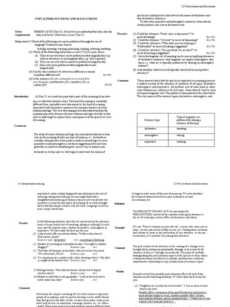 1A Perlocutions and Illocution | Grammar | Human Communication