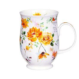 Dunoon Floral Harmony Yellow Suffolk Shape Mug Temptation Gifts