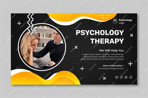 Premium Vector | Psychology horizontal banner template