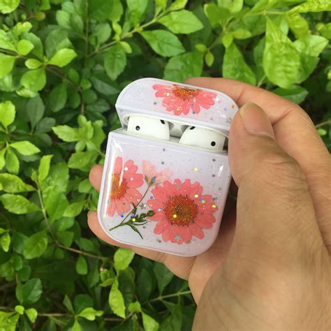 Real Dried Pressed Flower Airpods Pro Case Cute Airpod 1 2 Pro Etsy