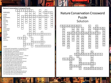 Nature Conservation Crossword Puzzle Worksheet Activity Teaching