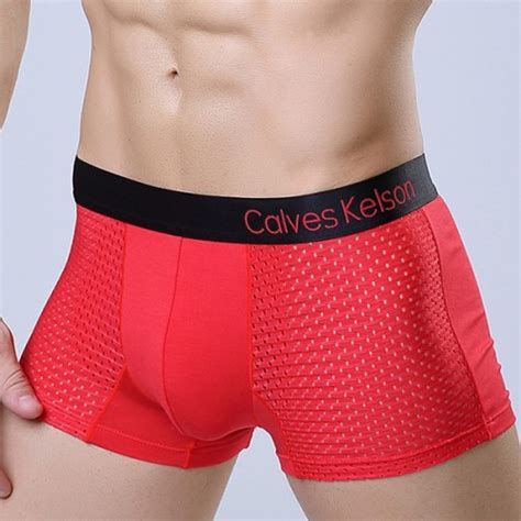 Mens Sexy Mesh Breathable Underwear Casual Ice Silk U Convex Pouch