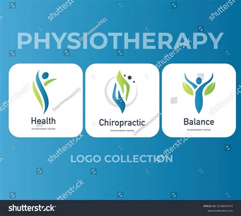 Physiotherapy Minimal Logo Collection Vector Stock Vector Royalty Free