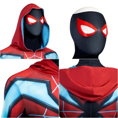 Hallowcos Spider Man 2 Miles Morales Evolved Suit Cosplay Costume Ps5