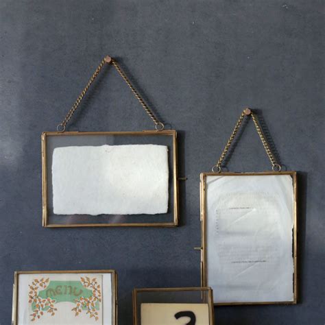 Creative Co Op Turn Of The Century 2 Piece Brass And Glass Picture Frame Set Brass Photo Frame