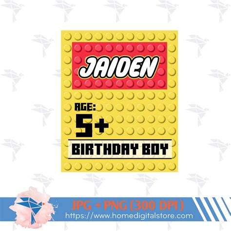 Lego Birthday Boy PNG, JPG