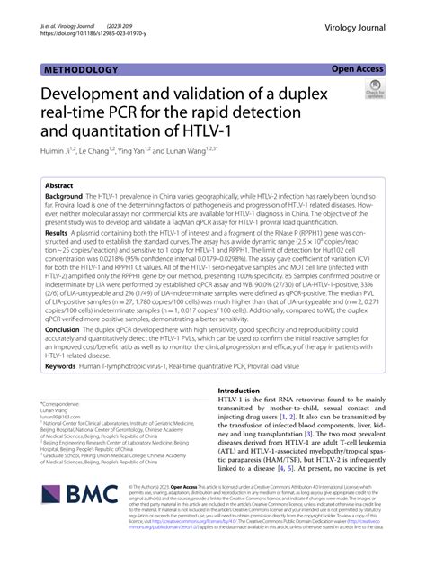 Pdf Development And Validation Of A Duplex Real Time Pcr For The