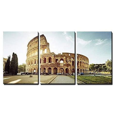 Wall26 Canvas Print Wall Art Set Sunlight Over Colosseum In Rome Italy