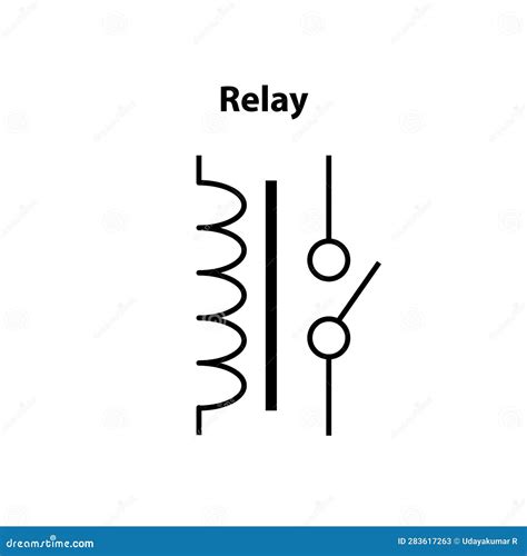 Relay. Electronic Symbol. Illustration of Basic Circuit Symbols ...