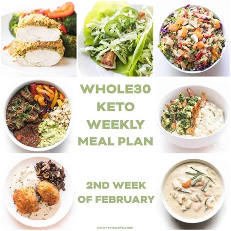 Whole Keto Weekly Meal Plan February Week Tastes Lovely