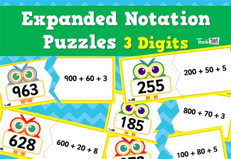 Expanded Notation Puzzle 3 Digit Teacher Resources And Classroom