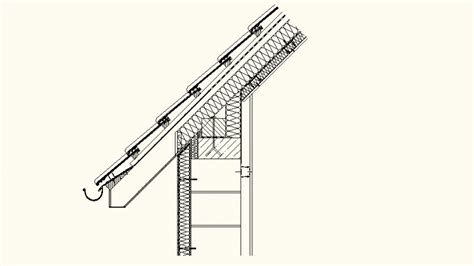 Roof Gutter Detail Plan And Elevation Layout Gutter Elevation Cad