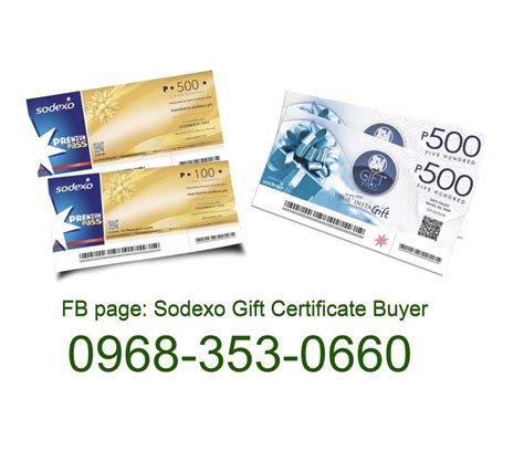 Buying Sodexo Premium Pass And SM GC SM Gift Check SM Gift Certificate