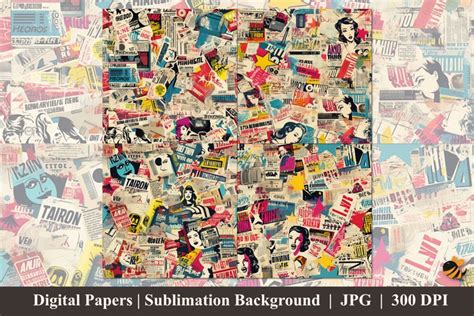 Pop Culture Background Digital Papers