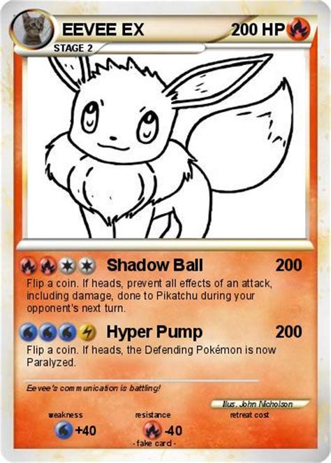 Pokémon Eevee Ex 3 3 Shadow Ball My Pokemon Card