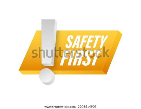 Safety First Shield Sign Health Safety Stock Vector Royalty Free