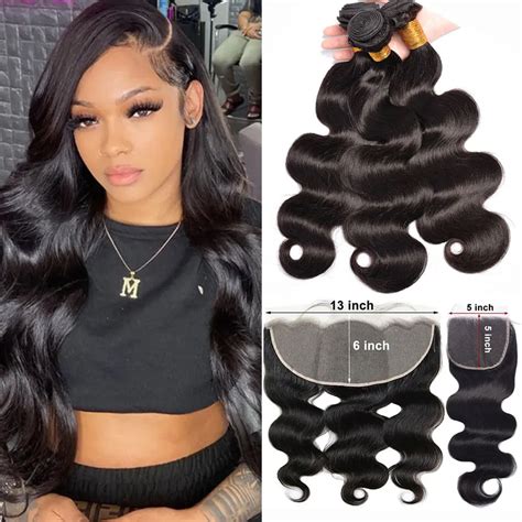 Maxine Body Wave Bundles With 13x6 Frontal Closure HD Lace Frontal With