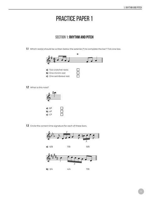 Grade 5 Music Theory Practice Papers All