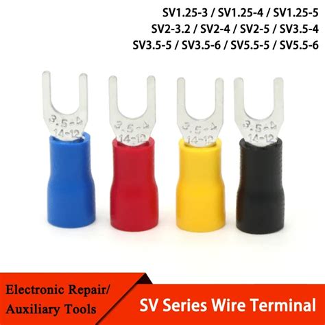 Pces Sv Tipo Mola De Fio Terminal Sv Sv Forquilha U Y Pvc