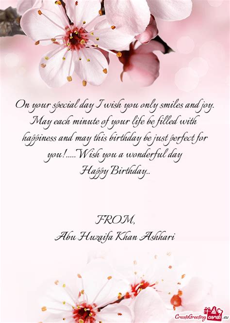 Wish You A Wonderful Day Happy Birthday Free Cards