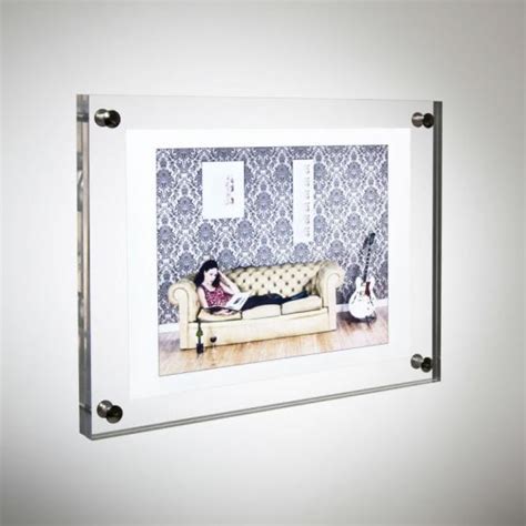 Double Sided Magnetic Acrylic Block Picture Frames For Displayid